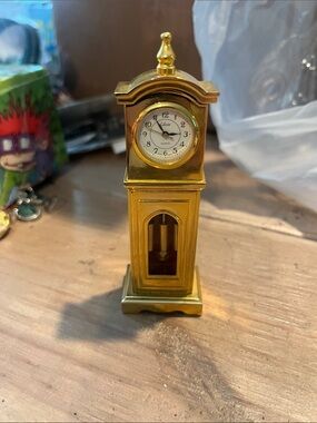 Gold Miniature Grandfather Clock Wall Decor - Collezio